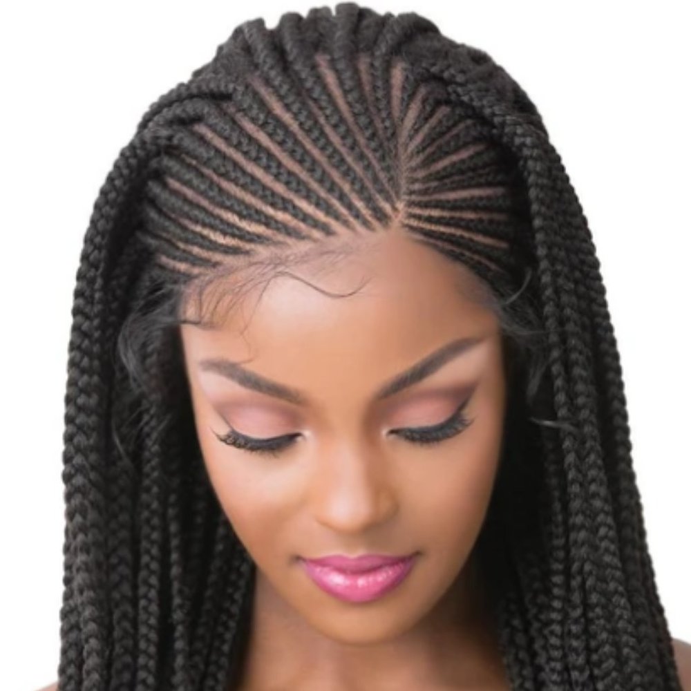 Micro Cornrow Box Braided Wig 30" inches